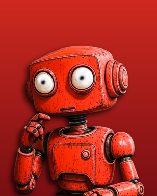 Octalas ai red robot