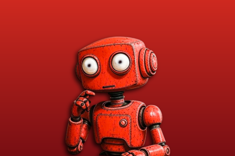 Octalas ai red robot